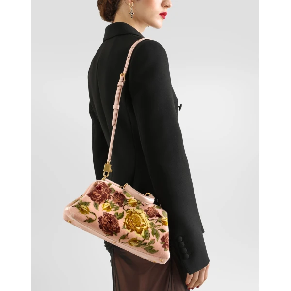 Medium Grandma handbag in velvet stitch embroidery - Image 2