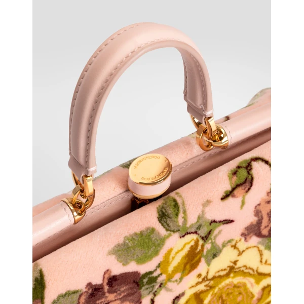 Medium Grandma handbag in velvet stitch embroidery - Image 6