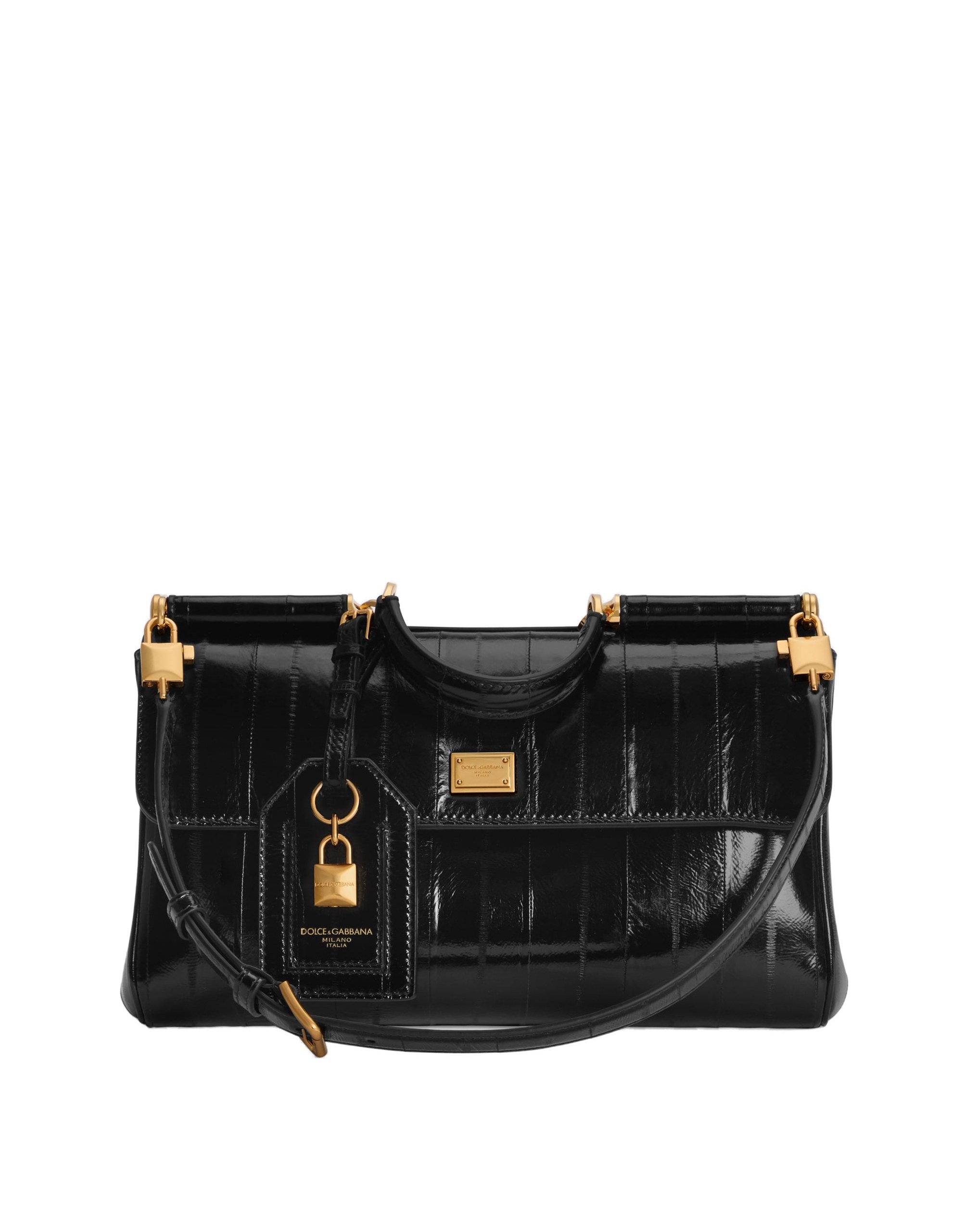 Dolce & Gabbana Medium My Sicily eel handbag in Black | Buy Bags at Luxury Shoes Dolce & Gabbana Medium My Sicily eel handbag