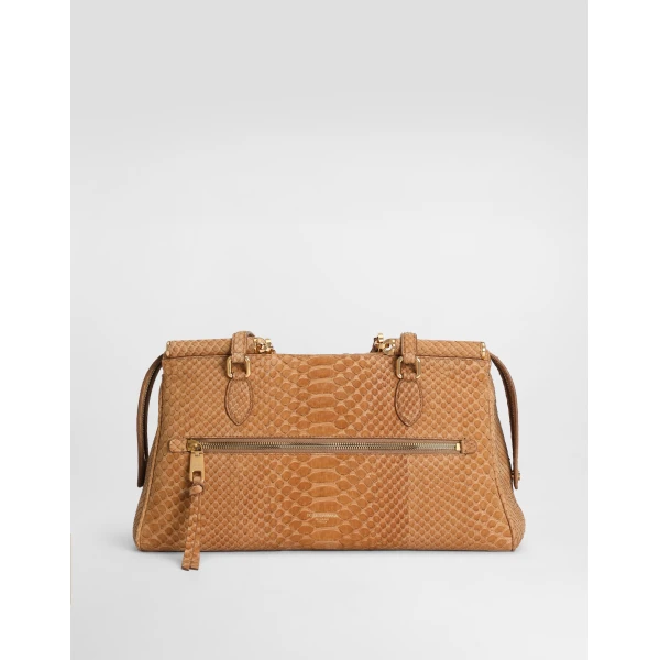Medium Vittoria handbag in python - Image 5