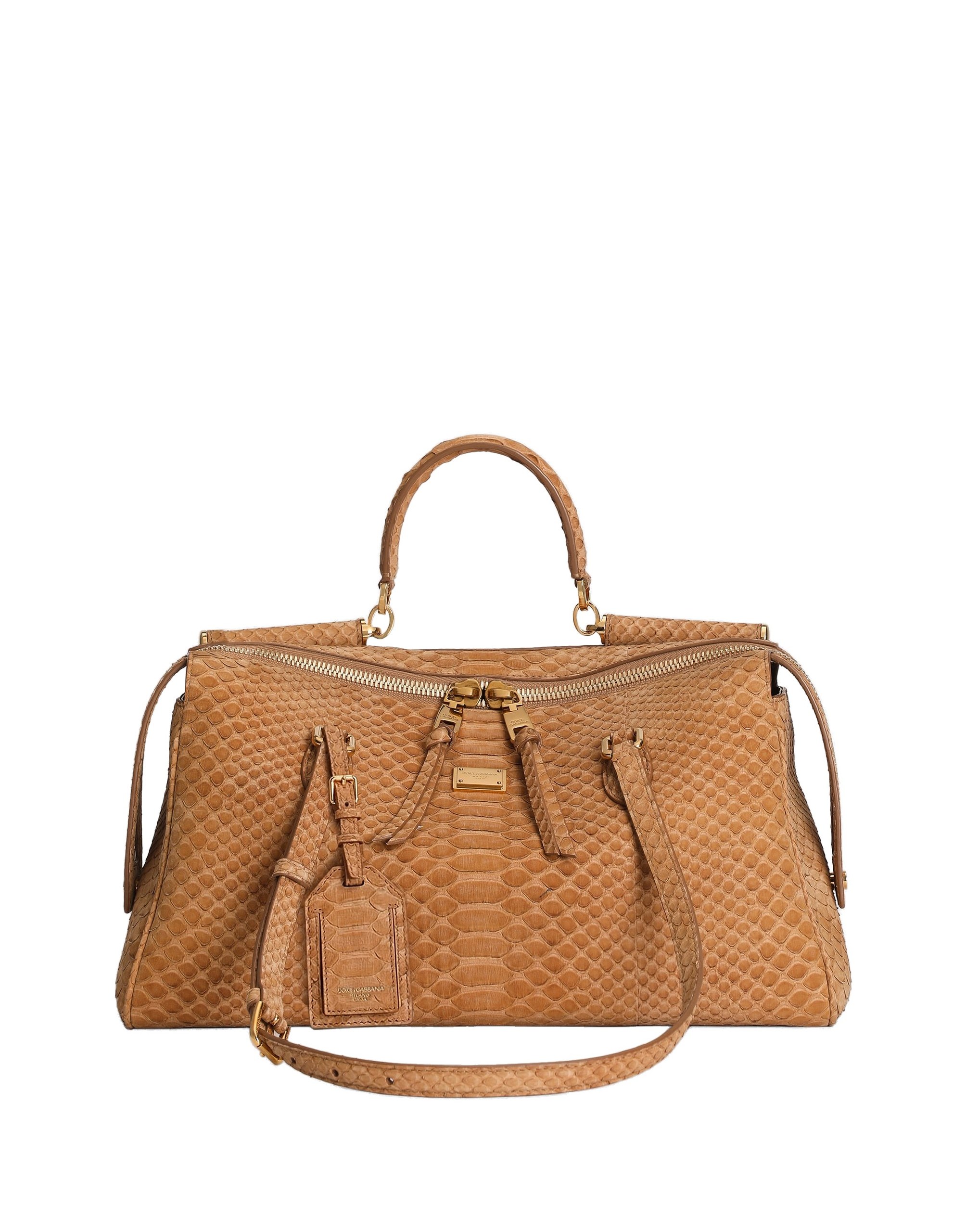 Dolce & Gabbana Medium Vittoria handbag in python in Beige | Buy Bags at Luxury Shoes Dolce & Gabbana Medium Vittoria handbag in python