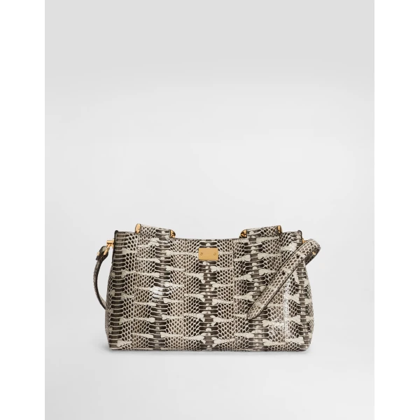 Medium Vittoria shoulder and crossbody bag in elaphe - Image 5