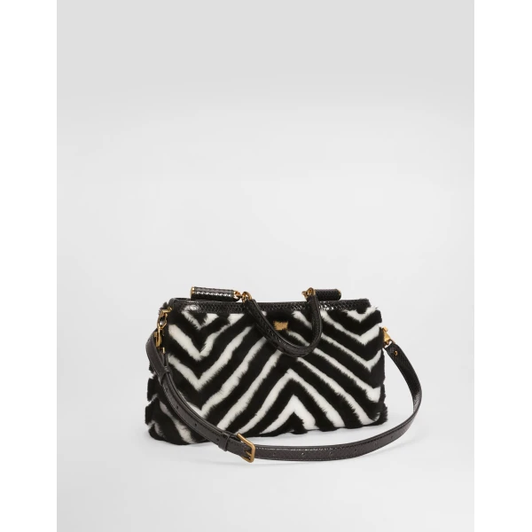 Medium Vittoria shoulder and crossbody bag in fur - Image 4