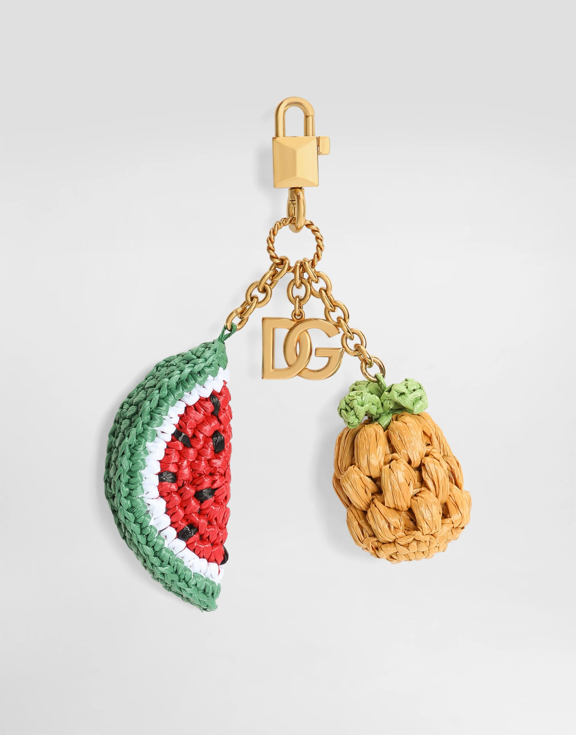 Dolce & Gabbana Metal keychain with charms in Multicolour | Buy Bags at Luxury Shoes Dolce & Gabbana Metal keychain with charms