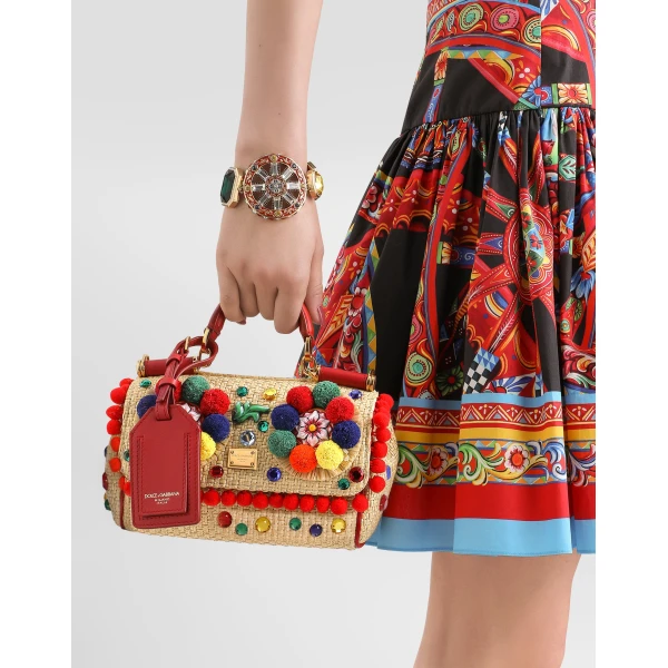 Mini My Sicily handbag in raffia - Image 3