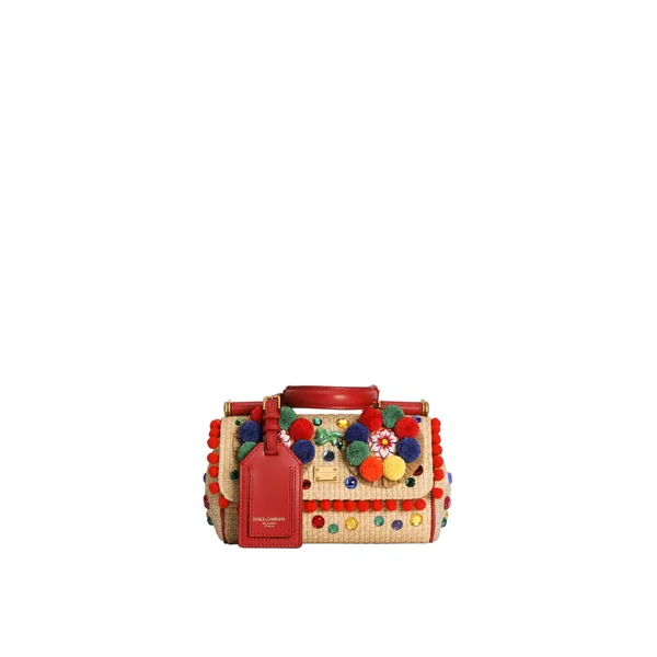 Mini My Sicily handbag in raffia