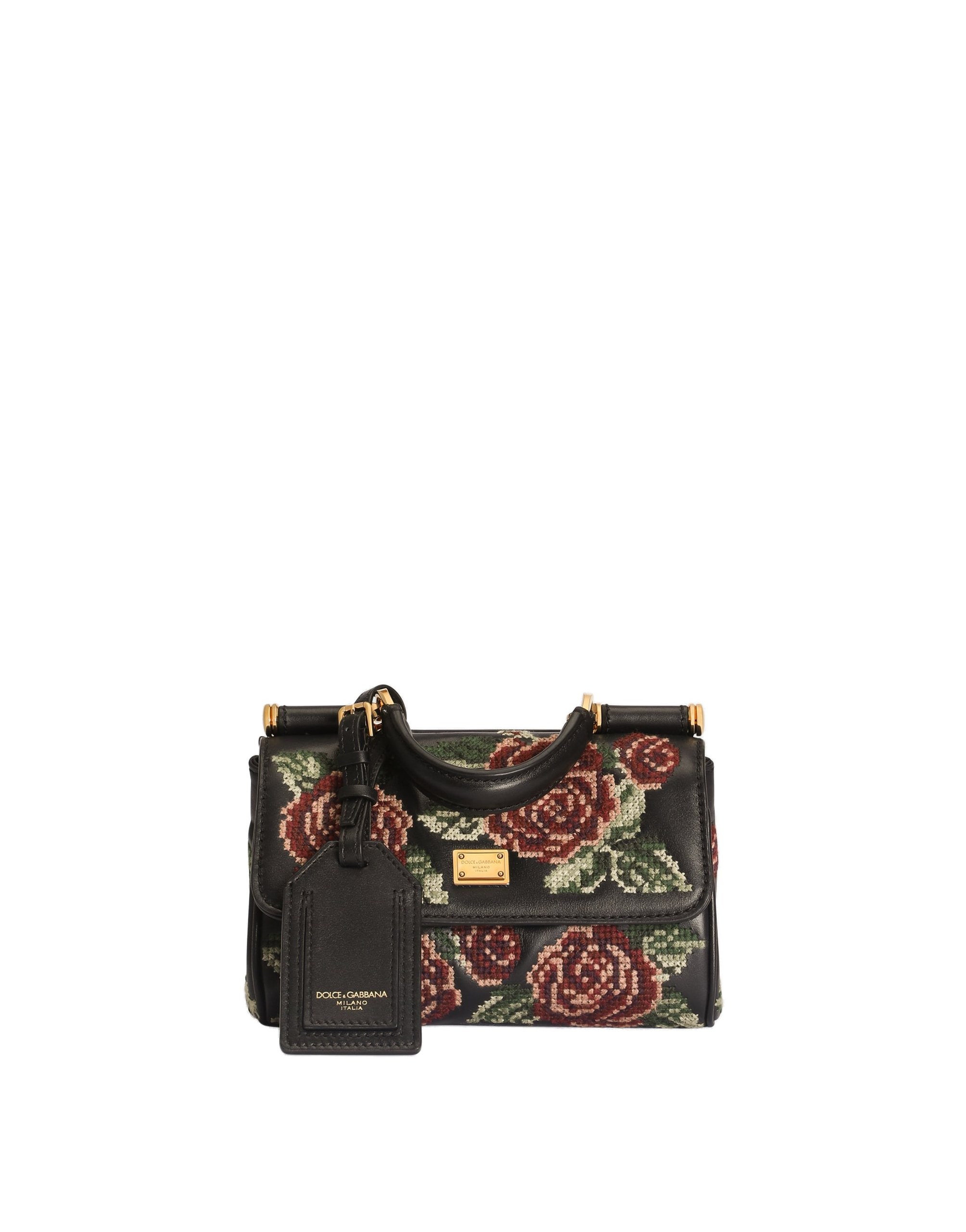 Dolce & Gabbana Mini My Sicily handbag with fine stitch embroidery in Multicolour | Buy Bags at Luxury Shoes Dolce & Gabbana Mini My Sicily handbag with fine stitch embroidery