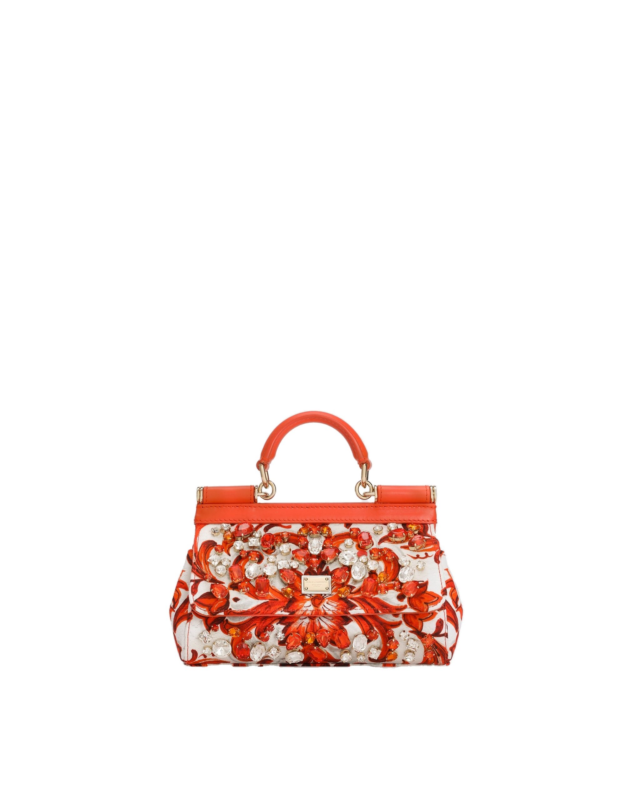 Dolce & Gabbana Mini Sicily handbag with bezels in Multicolour | Buy Bags at Luxury Shoes Dolce & Gabbana Mini Sicily handbag with bezels