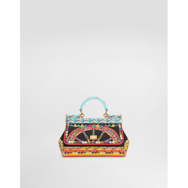 Dolce & Gabbana Mini carretto-print Sicily handbag