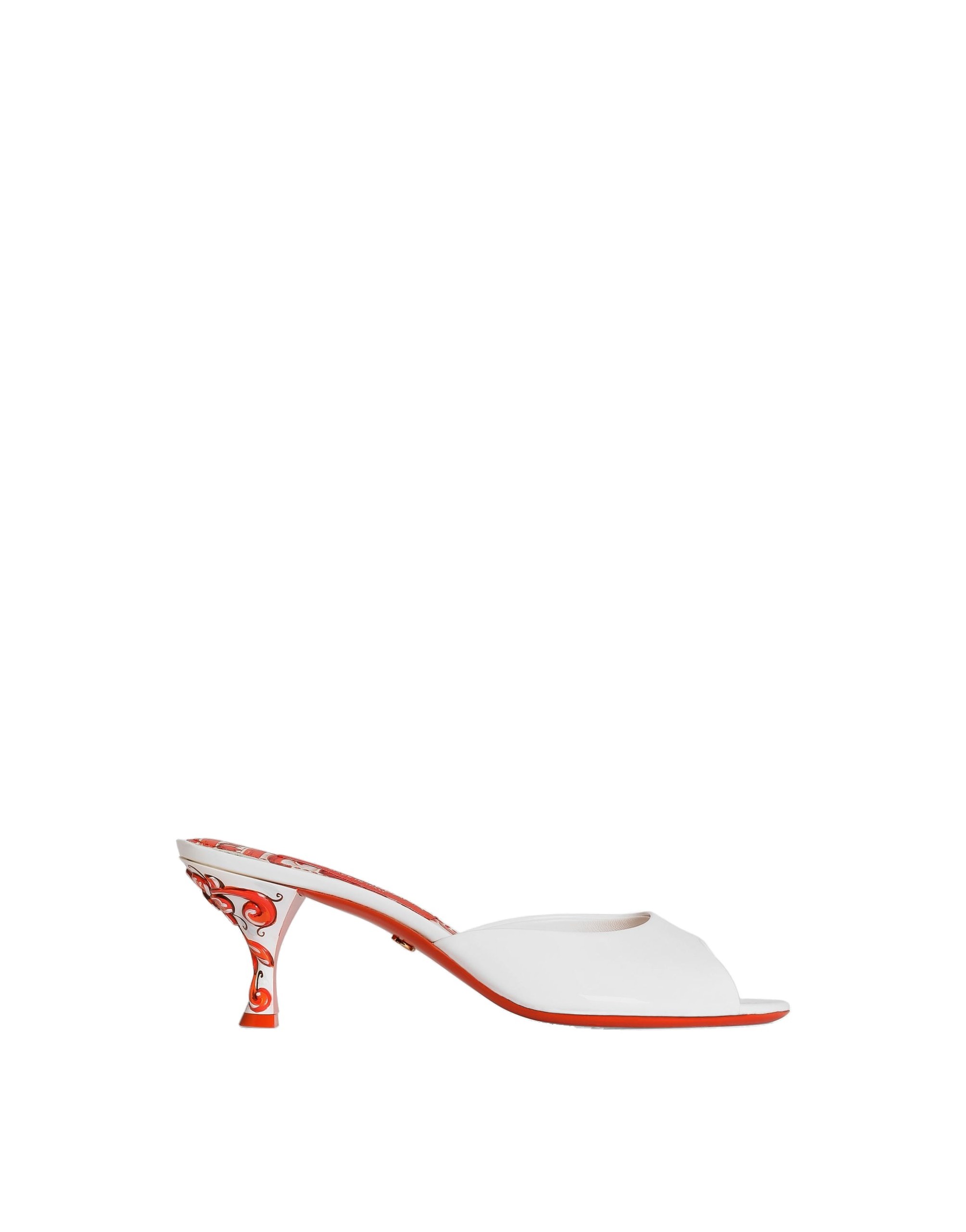 Dolce & Gabbana Mules in patent leather in White | Buy Shoes at Luxury Shoes Dolce & Gabbana Mules in patent leather