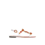 Dolce & Gabbana Patent leather sandals with embroidery