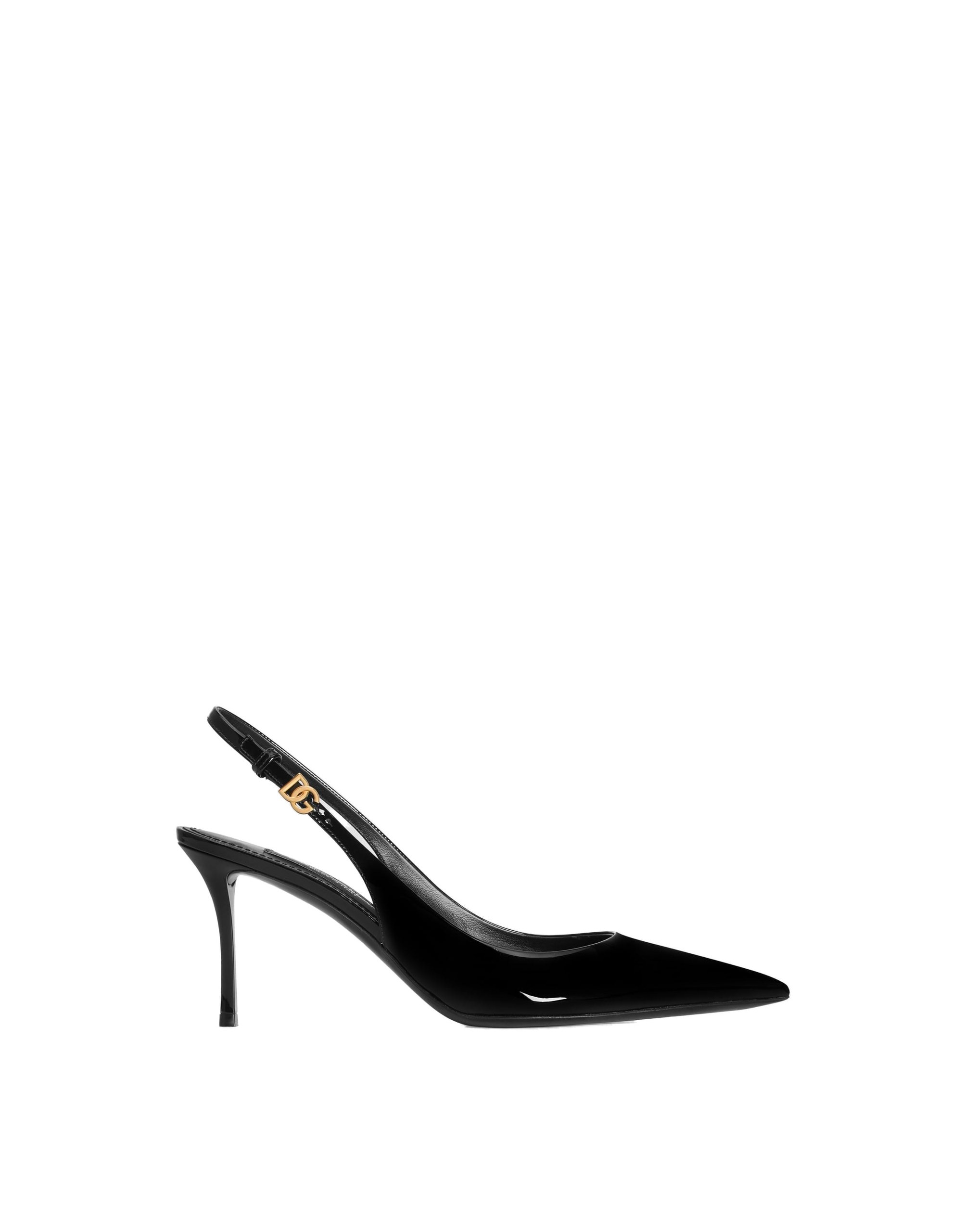 Dolce & Gabbana Patent leather slingback in Black | Buy Shoes at Luxury Shoes Dolce & Gabbana Patent leather slingback