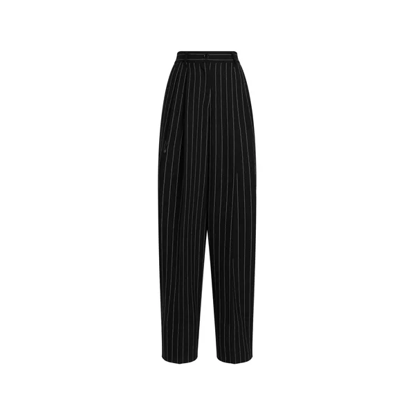 Pinstripe virgin wool trousers
