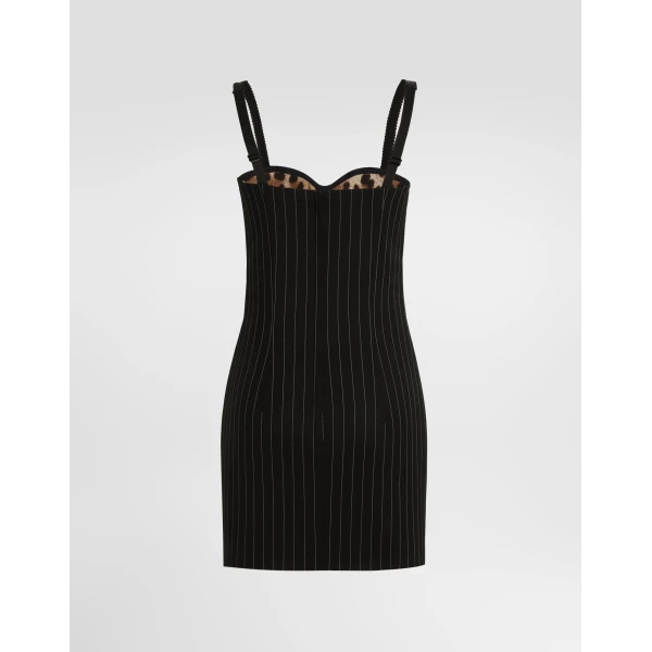 Pinstripe wool dress - Image 2