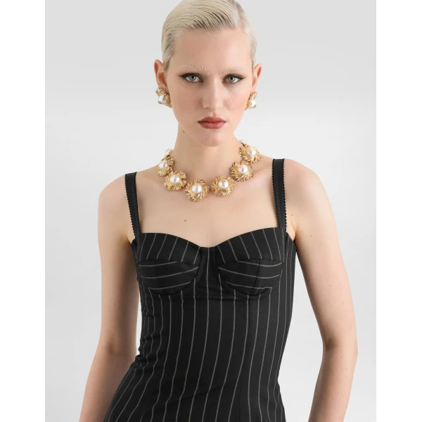 Pinstripe wool dress - Image 4