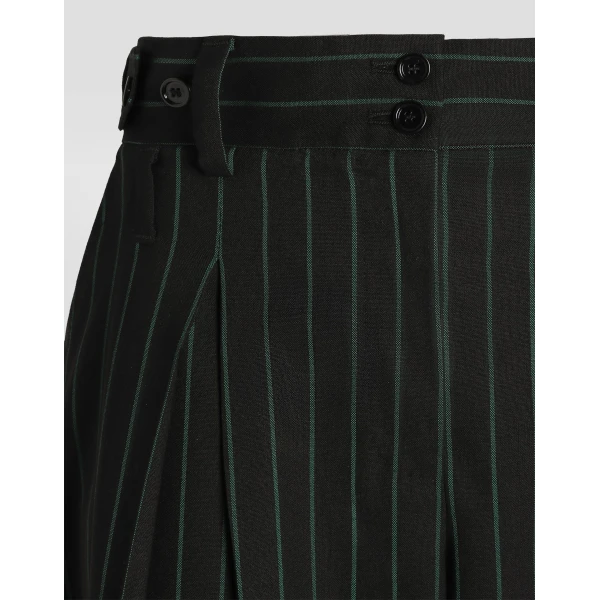 Pinstripe wool trousers - Image 3