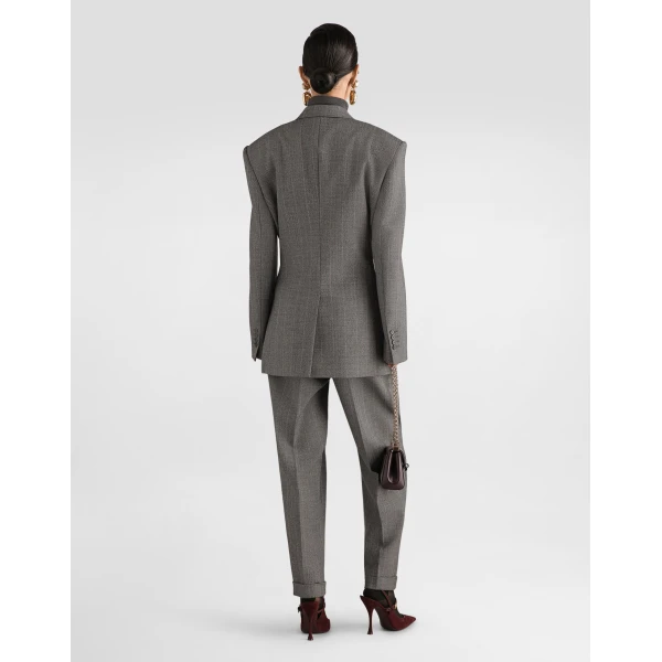 Pinstripe wool trousers - Image 3