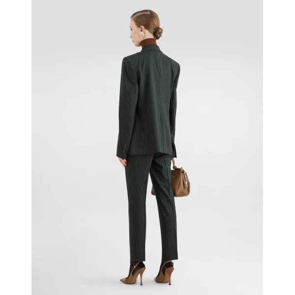 Pinstripe wool trousers - Image 3