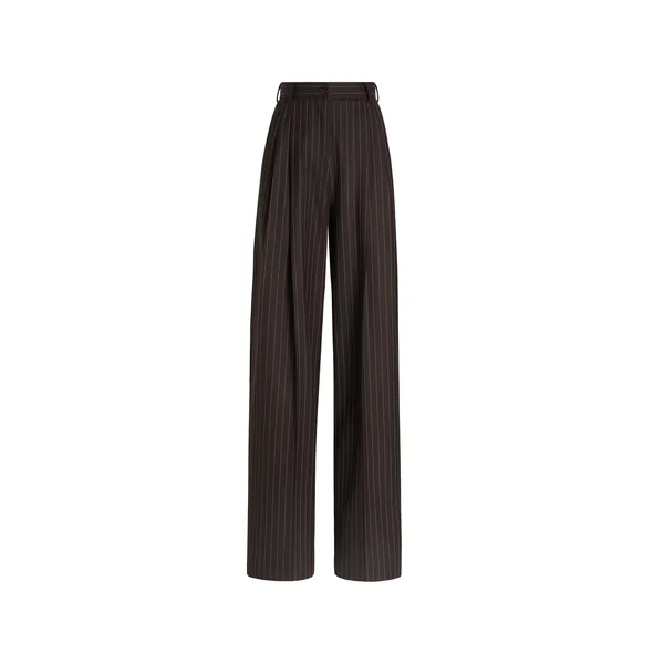 Pinstripe wool trousers