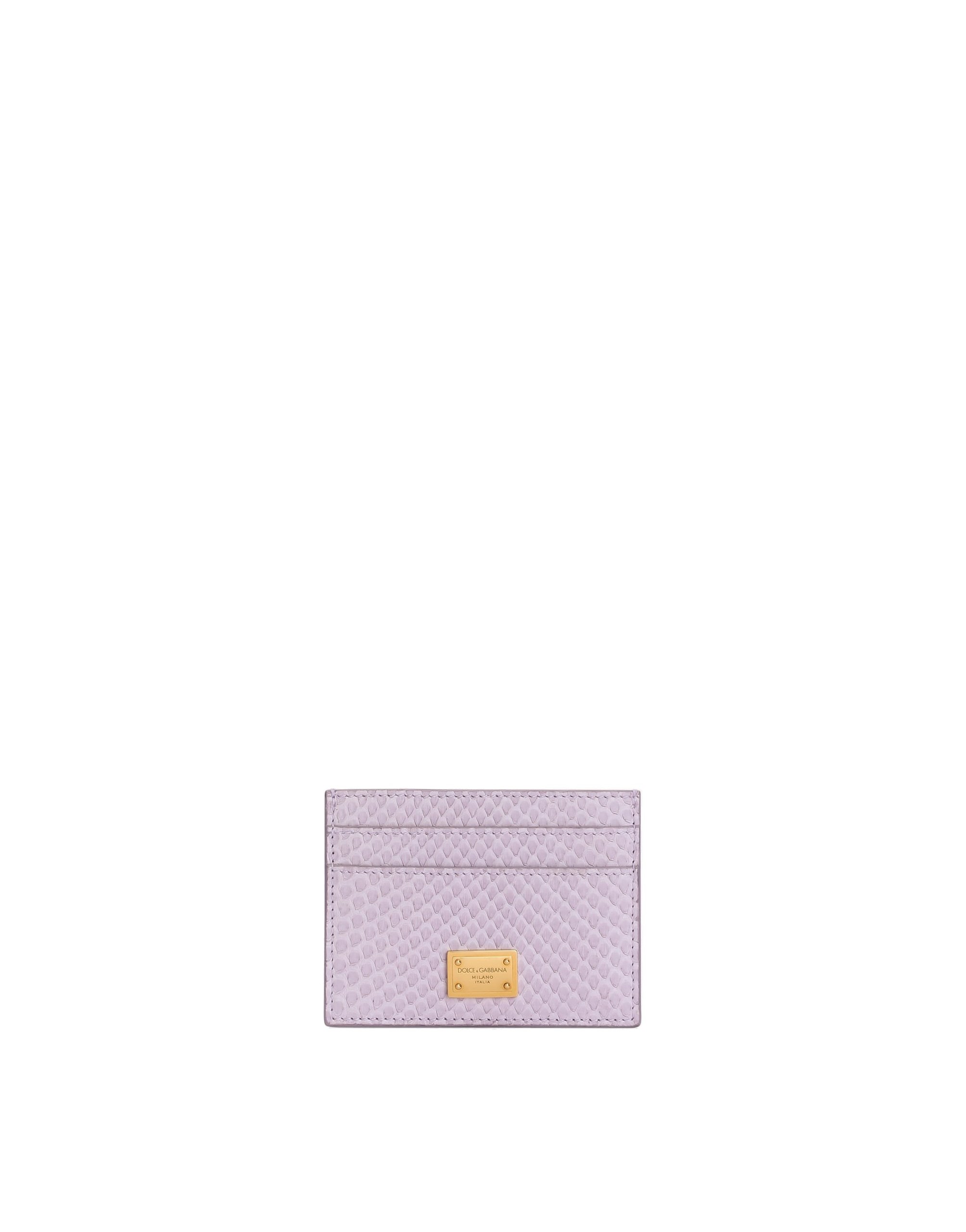 Dolce & Gabbana Python card holder in Lilac | Buy Accessories at Luxury Shoes Dolce & Gabbana Python card holder