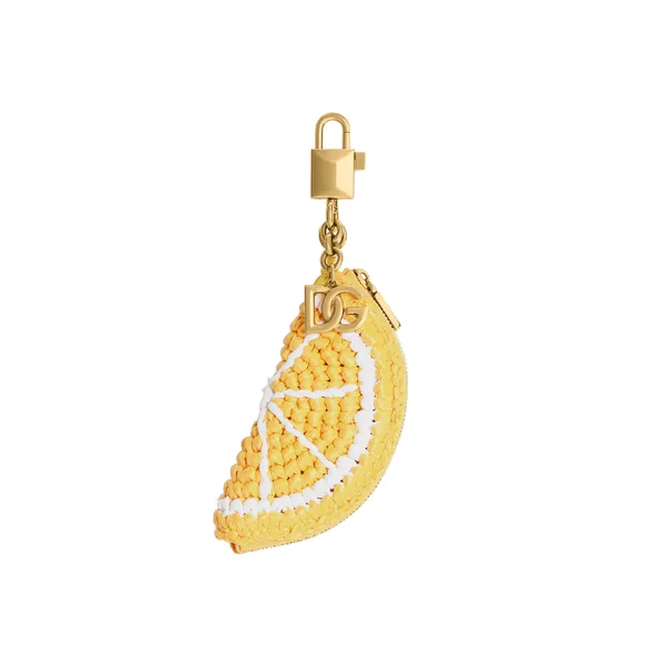 Dolce & Gabbana Raffia charm key ring