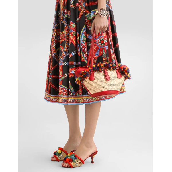 Raffia coffa Capri bag - Image 2