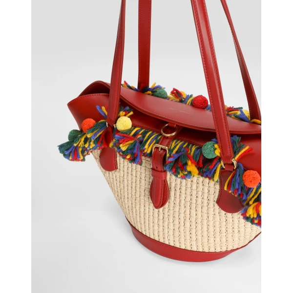 Raffia coffa Capri bag - Image 6