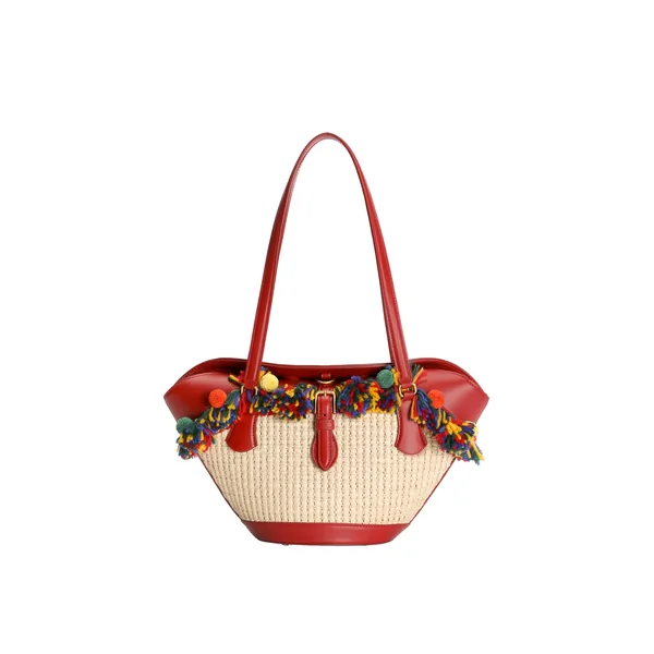 Raffia coffa Capri bag