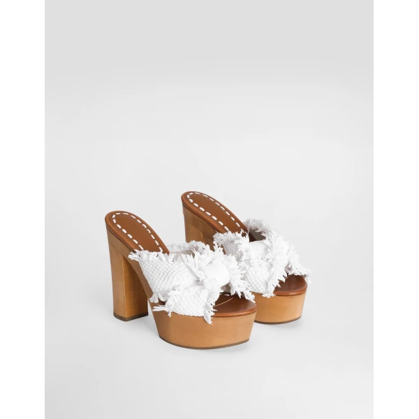 Raffia wedge sandals - Image 2