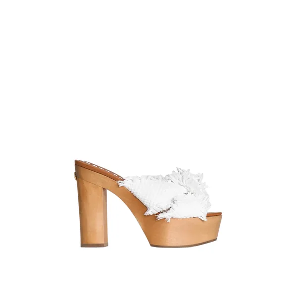 Raffia wedge sandals