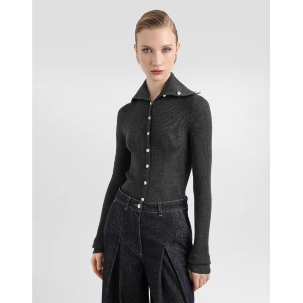 Ribbed wool cardigan - Image 2