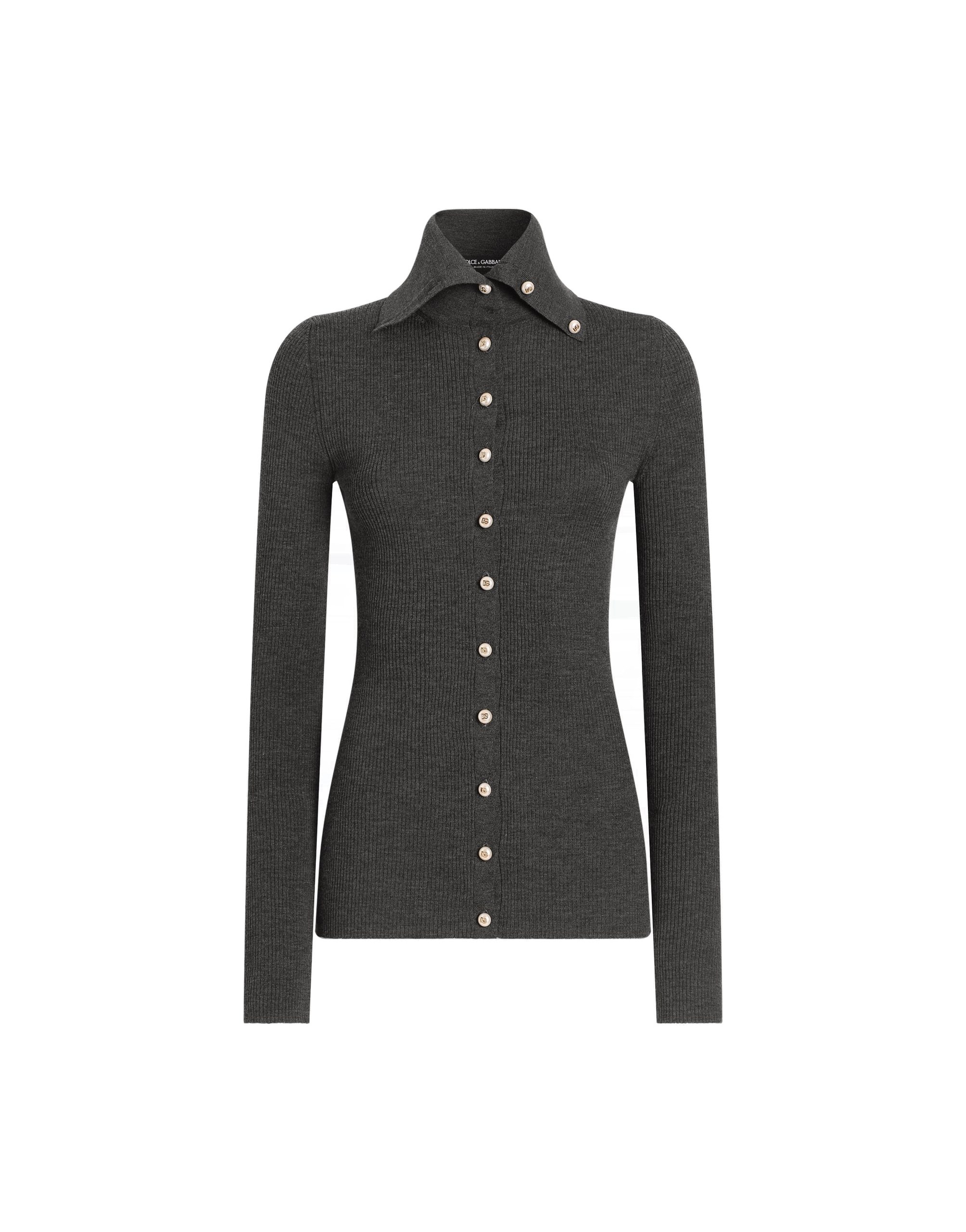 Dolce & Gabbana Ribbed wool cardigan | Knitwear | Luxury Shoes Dolce & Gabbana Ribbed wool cardigan