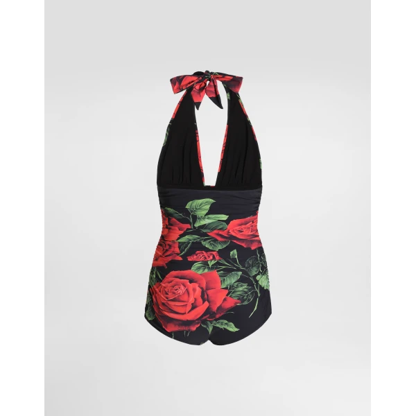 Rose-print one-piece swimsuit - Image 2