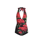 Dolce & Gabbana Rose-print one-piece swimsuit