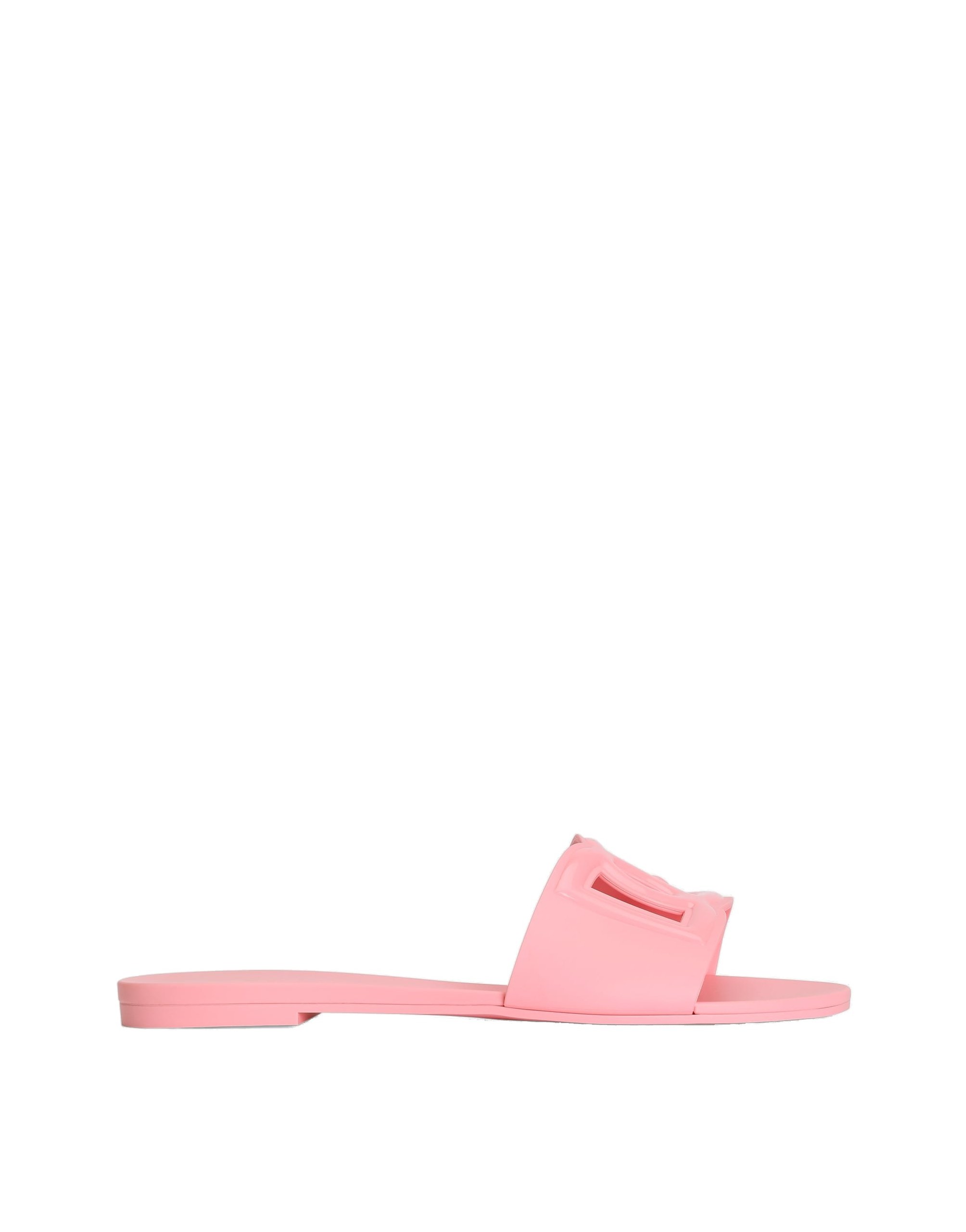 Dolce & Gabbana Rubber beachwear slides in Pink | Buy Shoes at Luxury Shoes Dolce & Gabbana Rubber beachwear slides