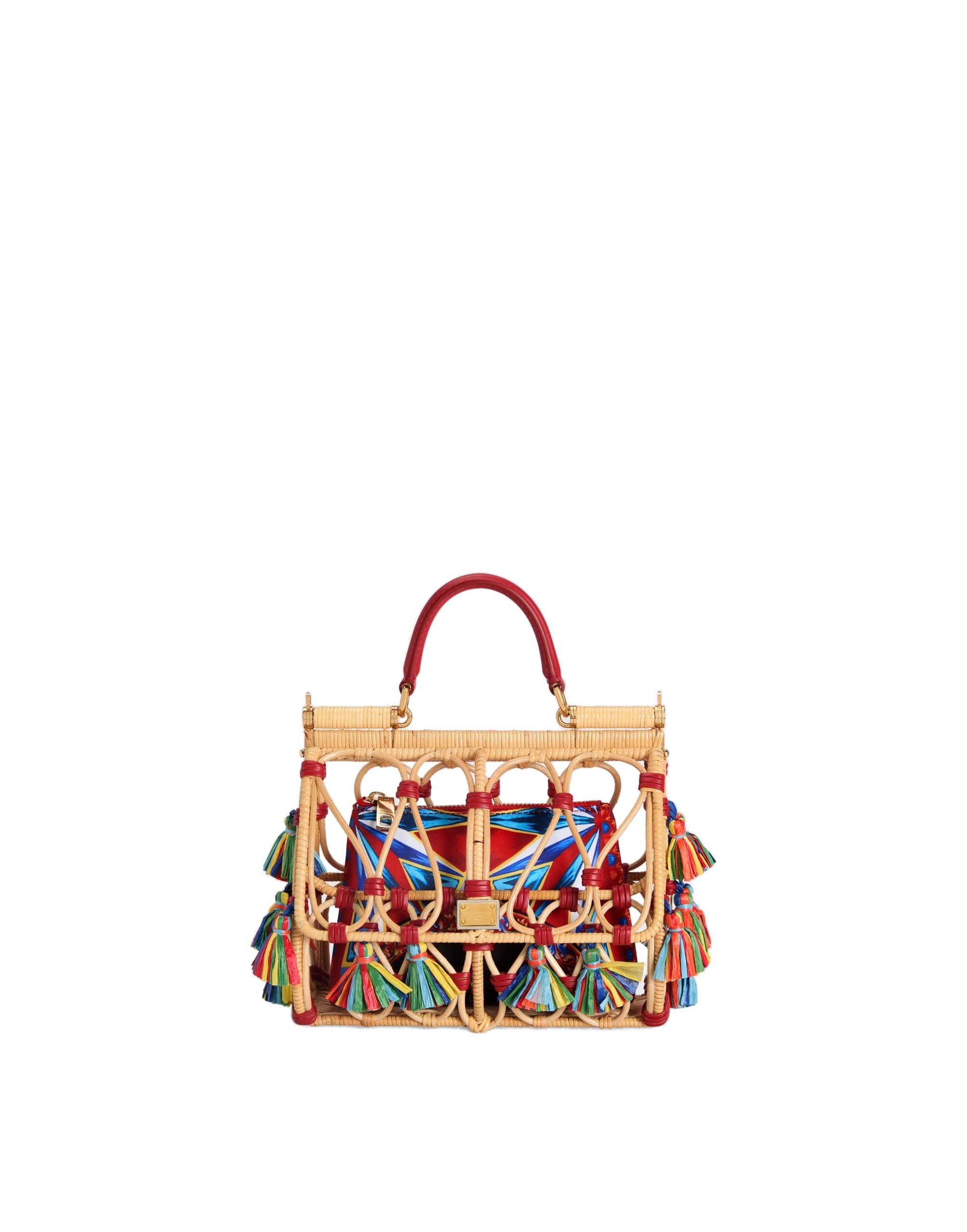 Dolce & Gabbana Sicily handbag with embroidery in Multicolour | Buy Bags at Luxury Shoes Dolce & Gabbana Sicily handbag with embroidery
