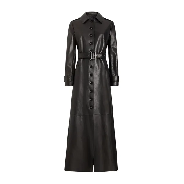 Dolce & Gabbana Single-breasted leather coat