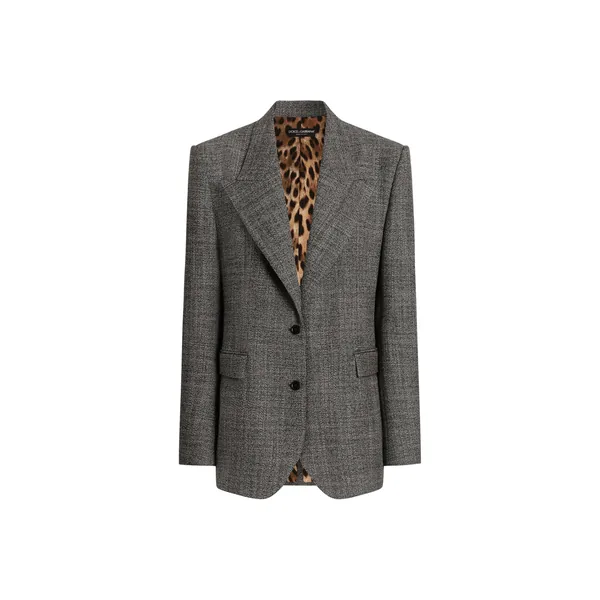 Single-breasted wool jacket