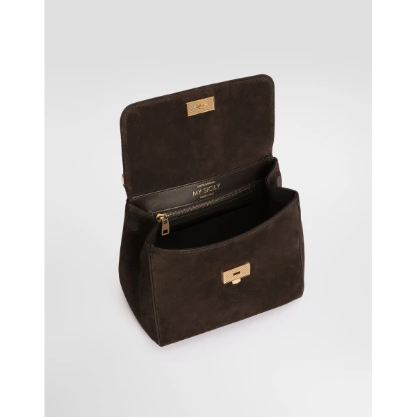 Small My Sicily handbag in split calfskin - Image 5