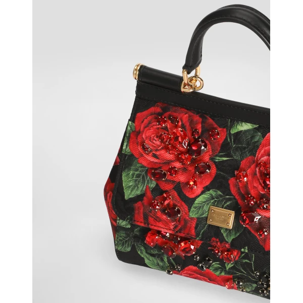 Small Sicily handbag with embroidered bezels - Image 6