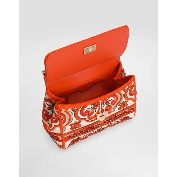 Small Sicily handbag with majolica embroidery - Image 5