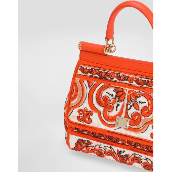 Small Sicily handbag with majolica embroidery - Image 6