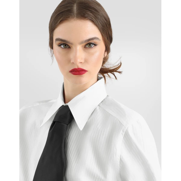 Striped poplin shirt - Image 2