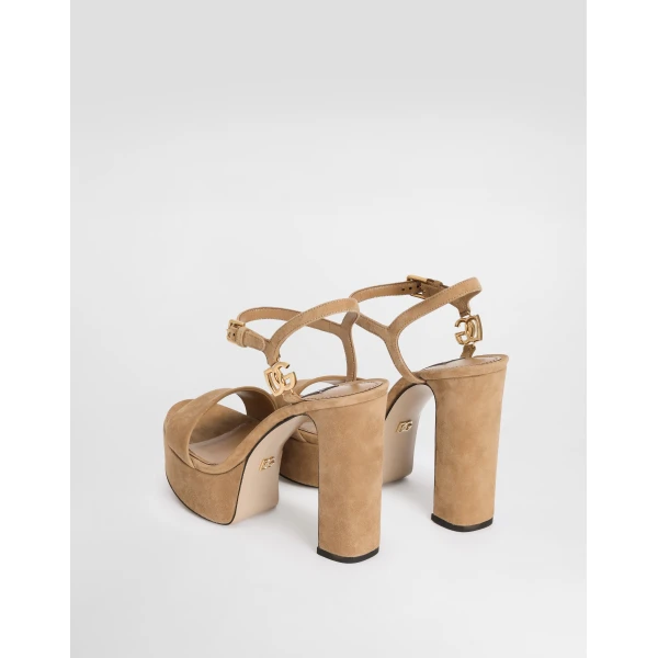Suede platform sandals - Image 3