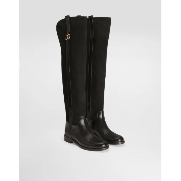 Suede riding boots - Image 2