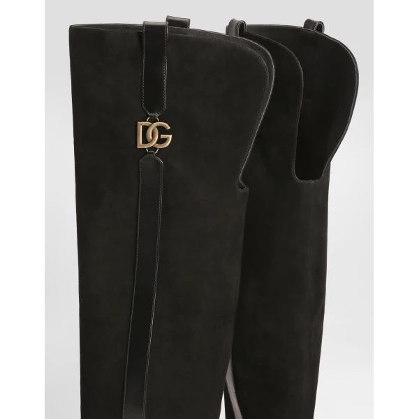 Suede riding boots - Image 4