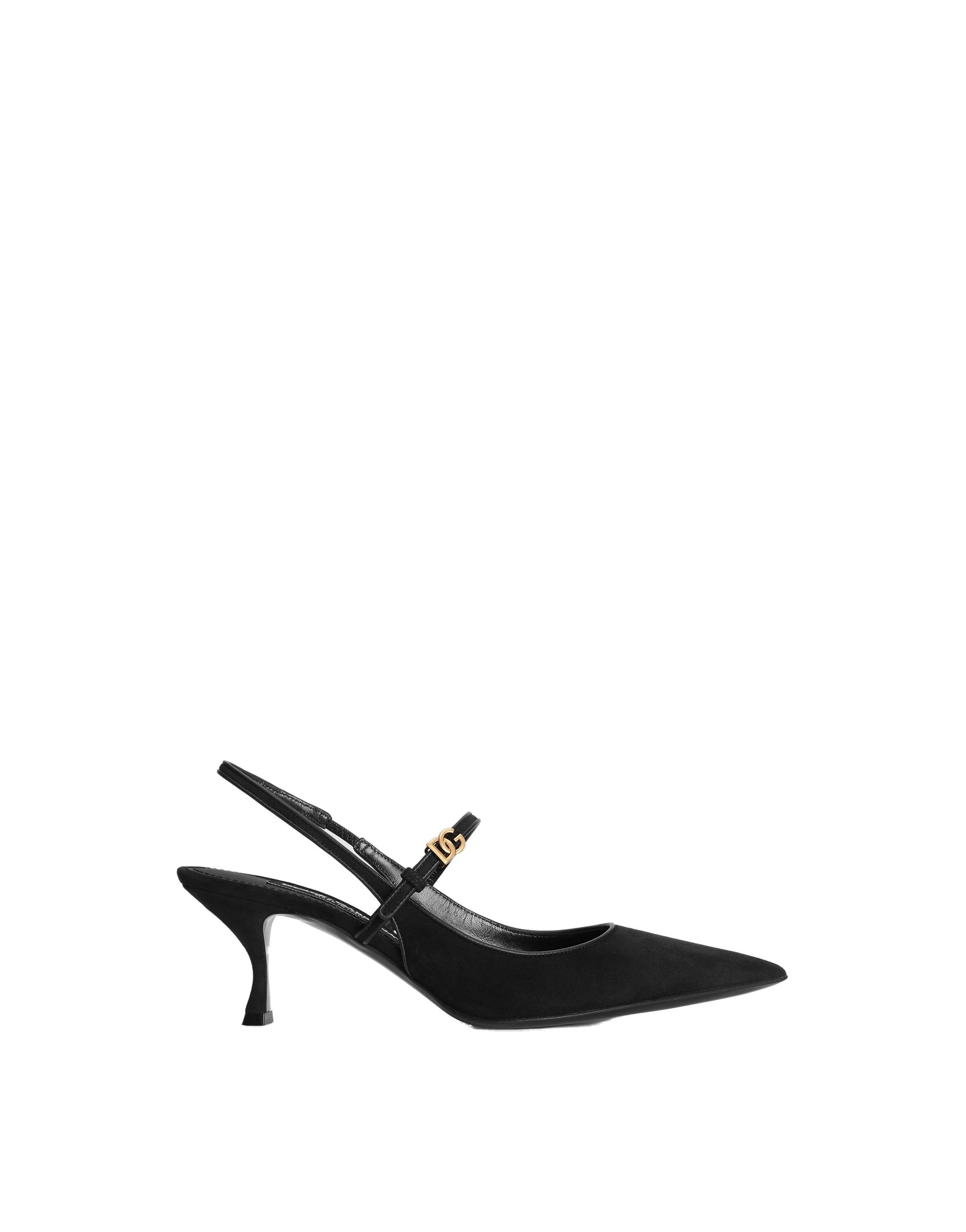 Dolce & Gabbana Suede slingback in Black | Buy Shoes at Luxury Shoes Dolce & Gabbana Suede slingback