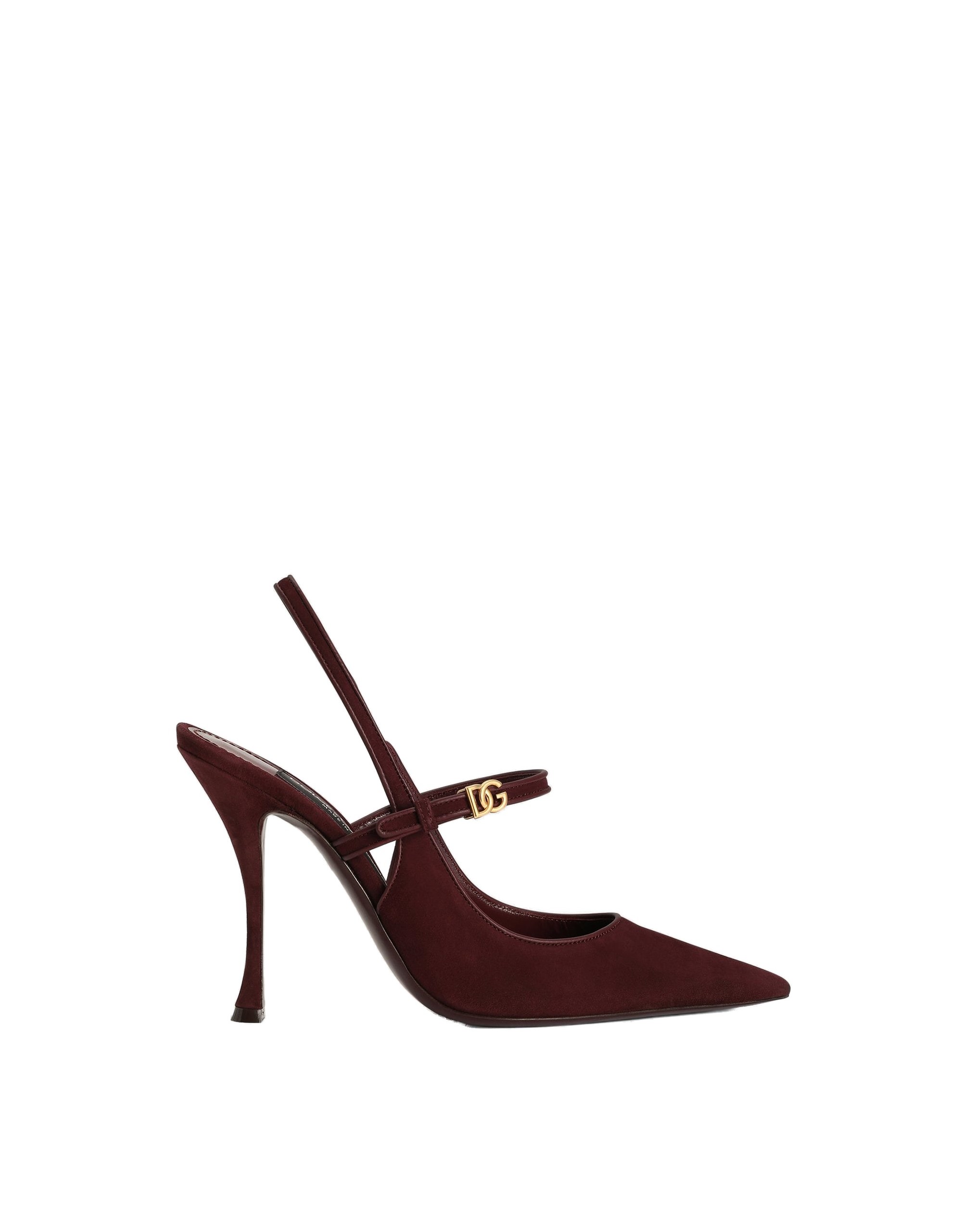 Dolce & Gabbana Suede slingback in Bordeaux | Buy Shoes at Luxury Shoes Dolce & Gabbana Suede slingback