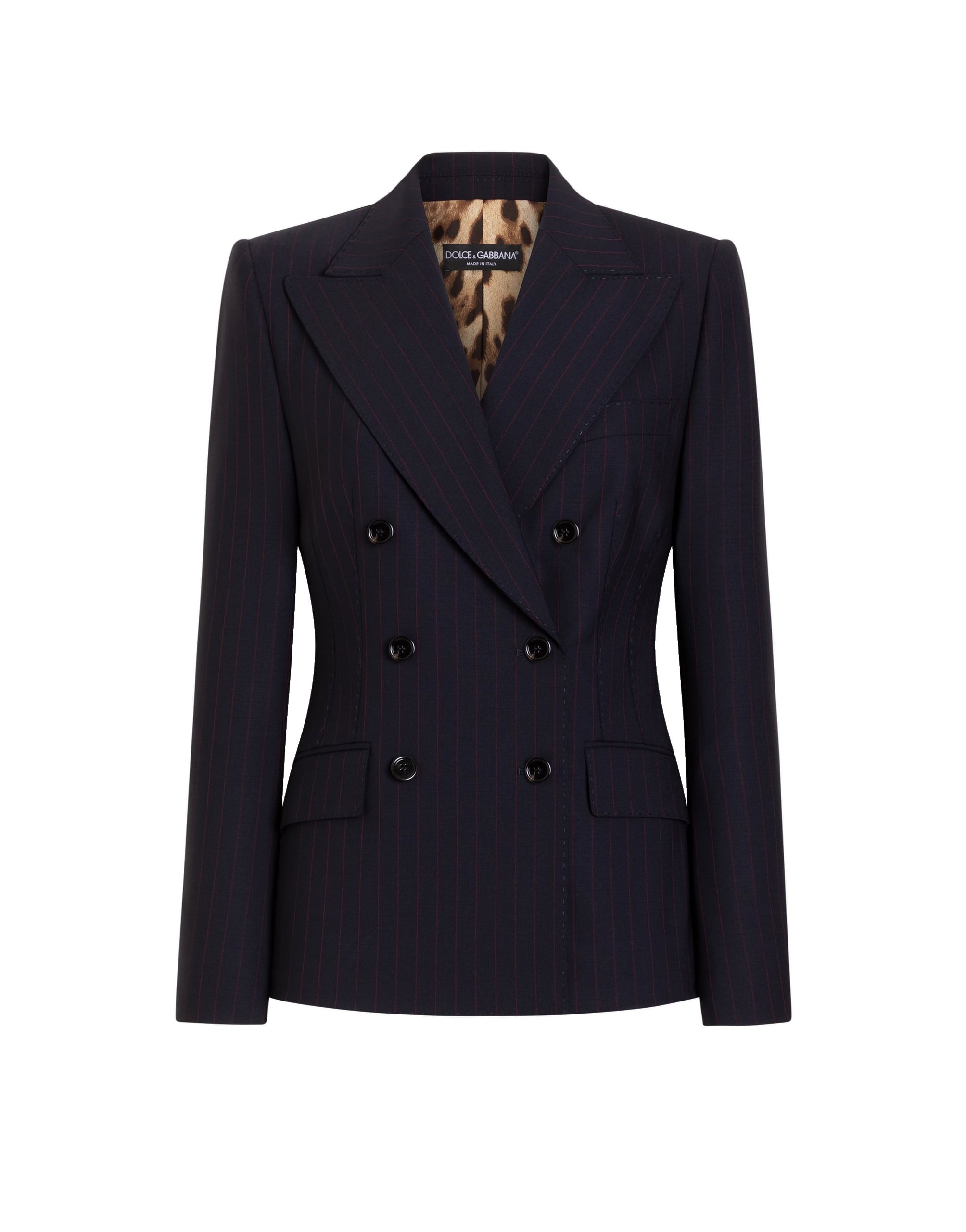 Dolce & Gabbana Turlington double-breasted jacket in pinstripe wool | Jackets | Luxury Shoes Dolce & Gabbana Turlington double-breasted jacket in pinstripe wool