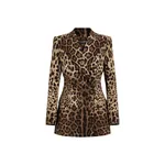 Dolce & Gabbana Turlington leo-print wool double-breasted jacket